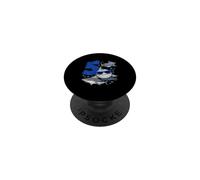 Bambini 5° compleanno Ragazzi Shark 5 Anni Ocean B Day PopSockets PopGrip Adesivo