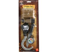 Bambini 6 Pezzi Pirata Set Gancio Mascherina Telescopio Bussola Costume Play Set