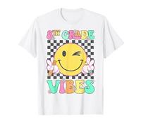 Bambini 8 ° grado Vibes sorriso faccia ritorno a scuola studenti Maglietta