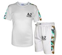 Bambini A2Z Progetto Mimetico Stampa Pannello Top Shorts Set SPORTS Ragazze Età