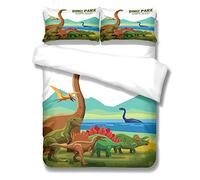 Bambini Adolescenti Set Biancheria da Letto Cartone Animato Car Dinosauro Astronauta Spazio Razzo Federa Copripiumino Basket Sportivo Copriletto 2/3 Pezzi (Modello 3, 200_x_200_cm)