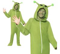 Bambini Alien Costume Halloween Spazio Marziano UFO Completo