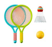 Bambini amichevole Badminton Racchetta Combo Soft Ball Per Uso Interno Esterno Palla Da Tennis Principianti Amichevole Bambini Sport Racchetta