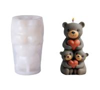 Bambini amichevole impilabile orso silicone materiali sicuri mestiere set per sapone intonaci creazione arte sapone in silicone