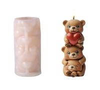 Bambini amichevole impilabile orso silicone materiali sicuri mestiere set per sapone intonaci creazione arte sapone in silicone