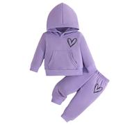 Bambini Autunno Felpa Set,Felpa A Maniche Lunghe Top+Pantalone per Ragazze e Pantaloni Gamba Larga Set Jogger Tuta Moda Manica Lunga Primavera Sportiva Completo