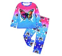Bambini Bambino Ragazza Ragazzo Pigiama Set a Maniche Lunghe Manica Lunga Cotone Inverno Natale Autunnale Invernale Pigiami Caldo della Stampa Fumetto Delicato sulla Pelle Elegante