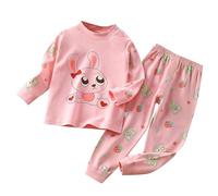 Bambini Bambino Ragazza Ragazzo Pigiama Set Ragazzi Ragazze Manica Lunga Abbigliamento da Notte Strati Termici per Top e Pantaloni Tuta Casa Casual della Stampa Fumetto Delicato sulla Pelle Elegante