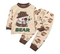 Bambini Bambino Ragazza Ragazzo Pigiama Set Ragazzi Ragazze Manica Lunga Cotone Inverno Natale Maglia a Maniche Lunghe e Pantaloni Pyjama Sets Vestiti Invernale Due Pezzi Casa Homewear Delicato sulla