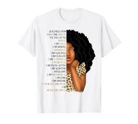 Bambini Black Pride Girls I Am Black Girl Magic Cheetah Leopard Maglietta