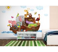 Bambini Camera Carta da Parati Murale Pirata Animali Giungla Foto Decorazione