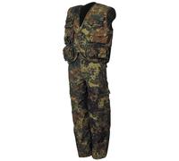 Bambini Camouflage Stile Militare Set Pantaloni E Gilet Bw Camo Staccabile Gambe