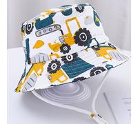 Bambini Cappello da pescatore escavatore motivo 4-7Y,2-3Y,8-11YFumettoTessuto