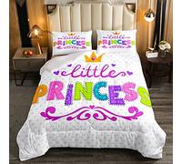 Bambini Cartoon Corona Morbido Piumino Principessa Stile Biancheria Da Letto Set Carino Alfabeto Colorato Giù Consolatore Camera 2 Pz 135x200cm