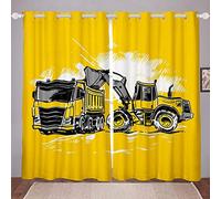 Bambini Cartoon Escavatori Trattamenti Finestra Veicoli da Costruzione Tenda per Ragazzi Ragazze Adolescenti Decor Cartoon Machinery Camion Finestra Tende Cantiere Auto Finestra Tenda W46*L72