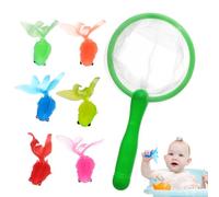 Bambini Che Nuotano 6 Pesce +1 Giocattolo Da Bagno Netto, Giocattoli Galleggianti Della Vasca, Partita Di Pesca Per Bambini, Gioco Di Pesca Interattiva, Colori Vivaci E Materiali Sicuri, Pesce 6 Cm, S