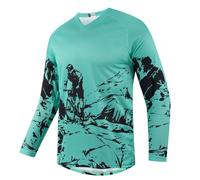 Bambini Ciclismo Jersey Bambini Mountain Bike Motocross Manica Lunga Ragazzo Camicia Downhill Top Abbigliamento, 44 g, 4 anni