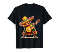 Bambini Cinco de Mayo Messicano Mariachi Boy Dabbing con chitarra Maglietta