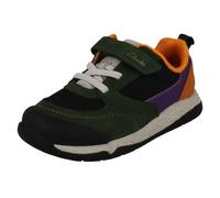 Bambini Clarks Steggy Falcata Casual Chiusura a Strappo Scarpe Sportive