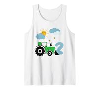 Bambini Compleanno Trattore 2 Anni Ragazzo Azienda agricola Numero Canotta