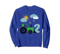 Bambini Compleanno Trattore 2 Anni Ragazzo Azienda agricola Numero Felpa