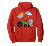 Bambini Compleanno Trattore 2 Anni Ragazzo Azienda agricola Numero Felpa con Cappuccio