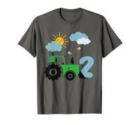 Bambini compleanno trattore 2 anni ragazzo azienda agricola numero Maglietta