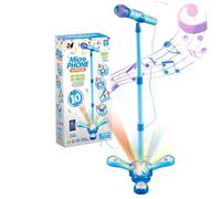 Bambini, con luci lampeggianti e supporto - Divertente giocattolo con effetti musicali per cantare, giocare, fare regali (Blu)