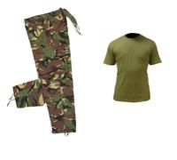 Bambini Confezione 1 Esercito Camo Costume per Soldato Completo (Camicia Pants