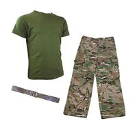 Bambini Confezione 1 Hmtc Mtp / Multicam Match - Esercito Camo Vestito + Cintura
