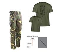 Bambini Confezione A1 Militare Outdoor Vestirsi SAS T-Shirt Pantaloni Dpm Hmtc