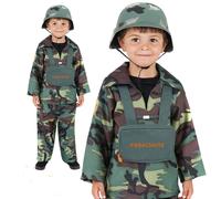 Bambini Costume Militare Uniforme Camouflage Soldato Libro Giorno Settimana