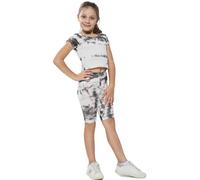 Bambini Cravatta Tintura Top Corto & Ciclismo Shorts Set Active Indossare