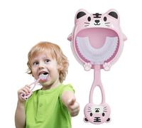 Bambini di spazzolino da denti in silicone sotto forma di U | Pulizia orale a 360 ° per bambini 2-12 anni | Morte morbide -calmant morsi aptavajillas e frigorifero