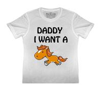 Bambini Divertente Papà I Want Un Pony T Camicia Equestre Equitazione Caccia