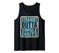 Bambini divertenti per il decimo compleanno di Straight Outta Single Digits Boys Canotta