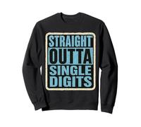Bambini divertenti per il decimo compleanno di Straight Outta Single Digits Boys Felpa