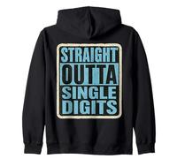 Bambini divertenti per il decimo compleanno di Straight Outta Single Digits Boys Felpa con Cappuccio