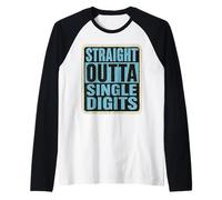 Bambini divertenti per il decimo compleanno di Straight Outta Single Digits Boys Maglia con Maniche Raglan