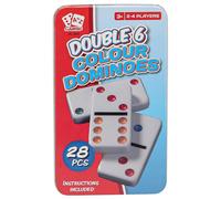 Bambini Domino Gioco Set 28 Mattonella Colorata a Puntini Doppio Sei Pedagogico