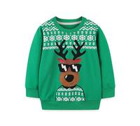Bambini e Ragazzi Felpe Renna Natalizia Bambina Sweatshirts Pullover Maglione Maniche Lunghe Scollo Rotondo Top Maglietta per Bambini 3-4 Anni