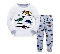 Bambini e Ragazzi Natale Pigiama per Ragazzi Dinosauro Natale Pigiama da Notte Pigiami Due Pezzi Manica Lunga Set Indumenti da Notte per Bambini Bambino Piccolo 3-4 Anni 4T Regalo del Ringraziamento
