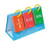 Bambini Educativi Flashcard Percentuale Frazione decimale Carte di conversione Frazioni ed equivalenza Grafico capovolto Frazione Percentuale Decimale Coppia Grafico Forniture per l'istruzione
