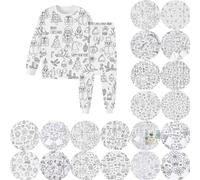 Bambini Fai da Te Dipinto a Mano Homewear Set da colorare in Set Pigiama per Ragazzi Ragazze con Cui Si può Giocare Indossare Ragazze Vestito