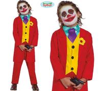 Bambini Film Sorriso Villain Costume Joker Tipo Completo Nuovo Fg