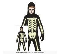Bambini Fosforescente Scheletro Costume Halloween Ragazzi Età 3-12