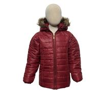 Bambini Giacca Collo IN Pelliccia Cappuccio Piumino Caldo Inverno Ragazze Comodo