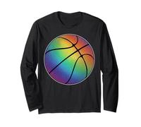 Bambini Giocatore di Basket Colorful Rainbow Colori Maglia a Manica