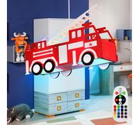 Bambini Gioco Camera RGB LED Pompieri Auto Lampada Dimmerabile Sospensione [EEK: F]