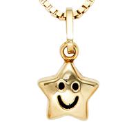 Bambini Gioiello Ciondolo Stella Con Viso, 333 Oro, Ciondolo IN Oro